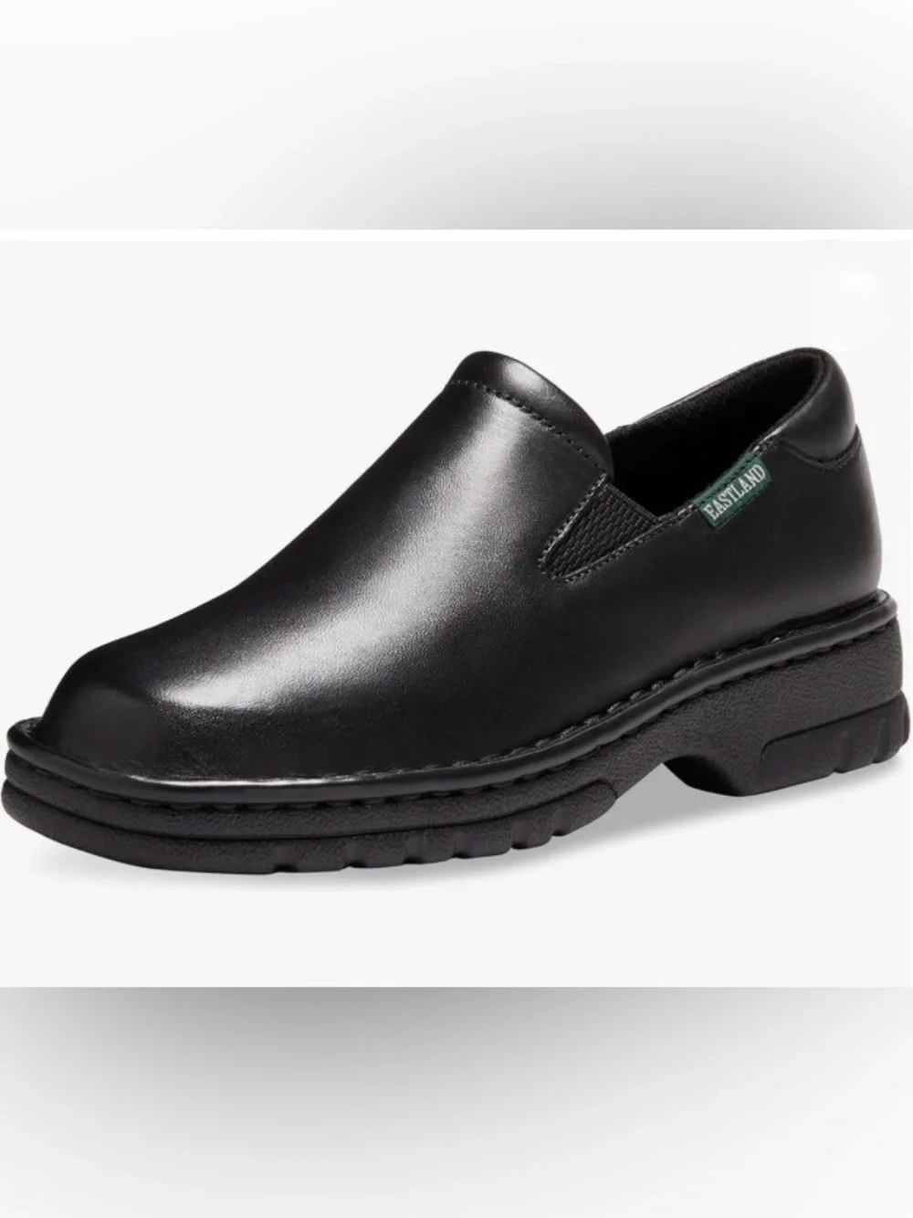 Eastland Black Slip-On Leather Loafers Size 7